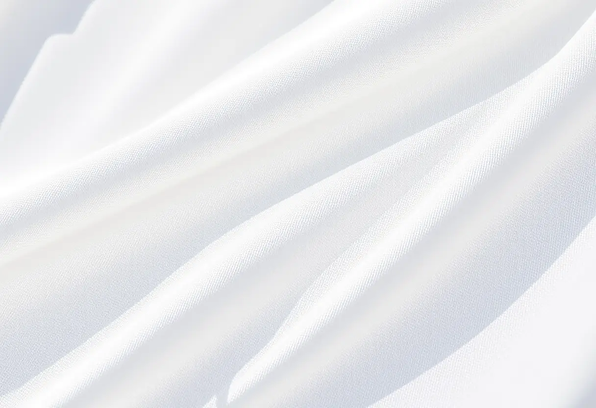 Tissu en polyester résistant avec une texture légère, reflétant la lumière solaire