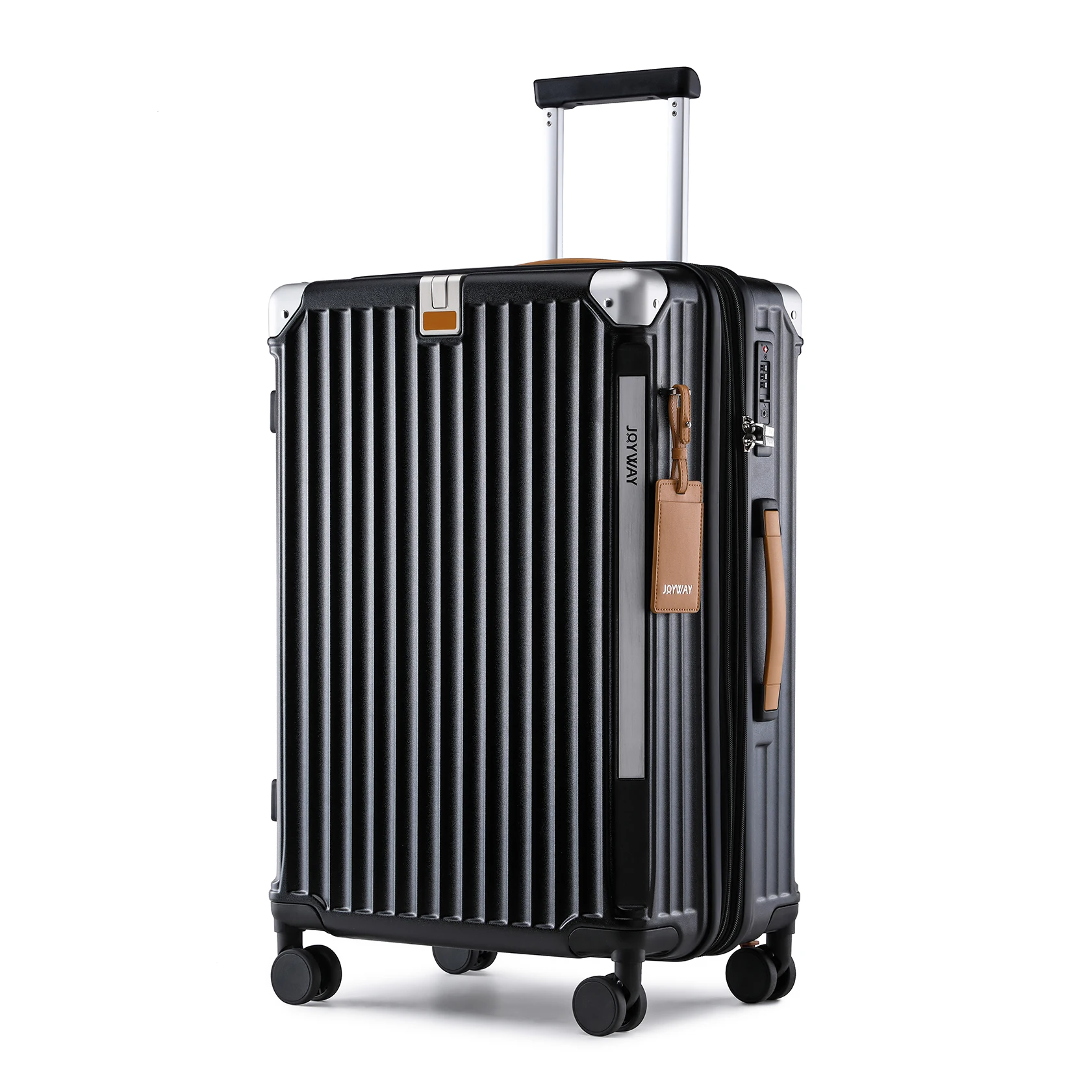 joyway bagage à main 20 pouces avec porte-gobelet et port usb, capacité extensible à 25%, valise intelligente avec roues antidérapantes