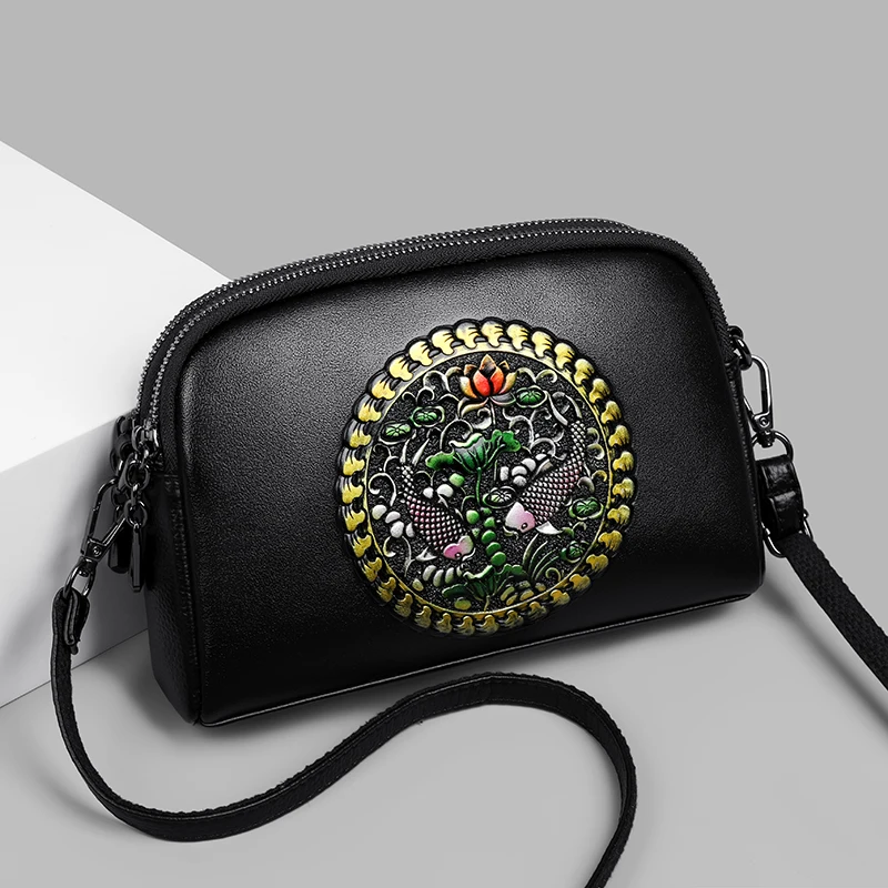 sac à main vintage avec motif embossé pour femme petit sac bandoulière et Épaule
