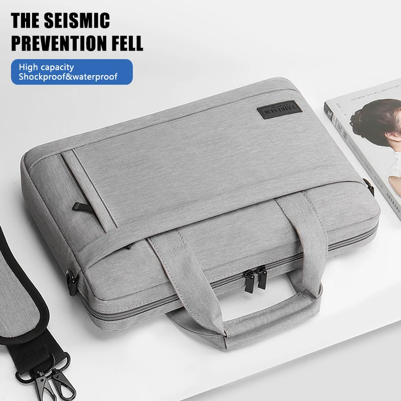 sac pour ordinateur portable, sac à main à bandoulière pour m1 m2 14 15 15.6 17 pouces macbook air pro 13.3 huawei asus dell, porte documents pour ordinateur portable