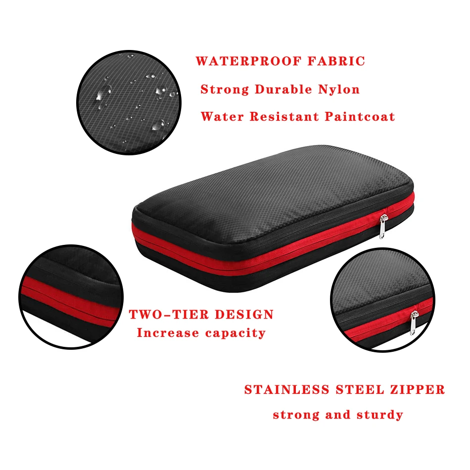cubes d'emballage portables à compression double couche en nylon, pour grand organisateur de valise de voyage, étanche, pour voyager