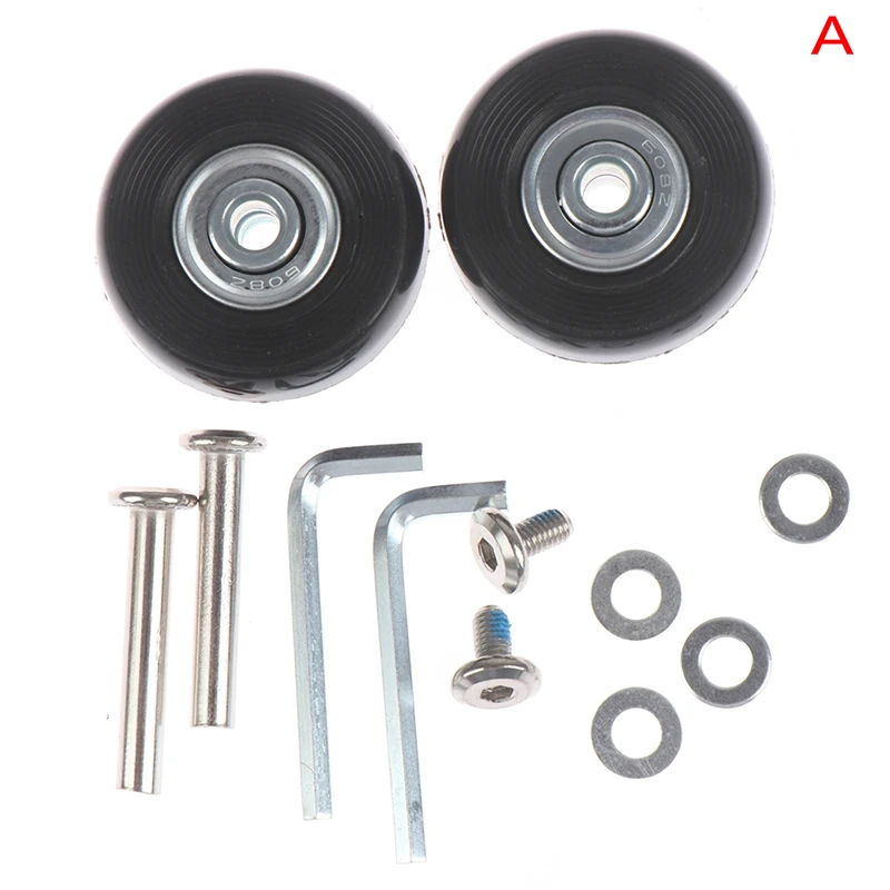 roue à vis de remplacement pour valise, 40/43/45/50/54mm, essieux durables, coulissants, flexibles