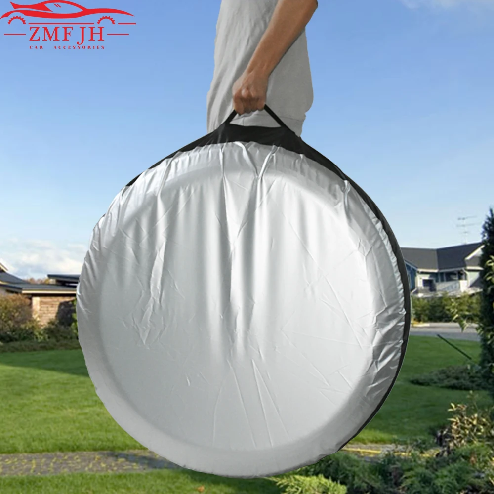 housse de protection pour pneus de voiture suv 13 23 pouces, sac de roue de secours, fourre tout de rangement pour pneus, housse de protection de roue en tissu polyester oxford, 1 pièce