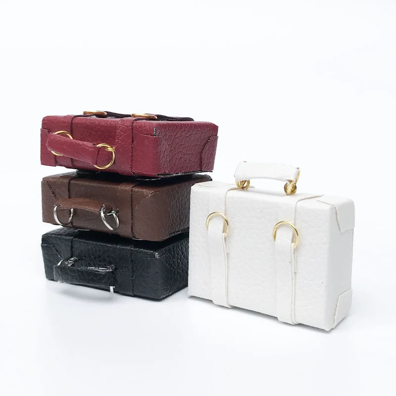 mini valise à la mode pour poupées, jouets miniatures, coffre, décor de maison de poupée, petite boîte à bijoux mignonne, sac à main pour filles, cadeau, 1 pièce