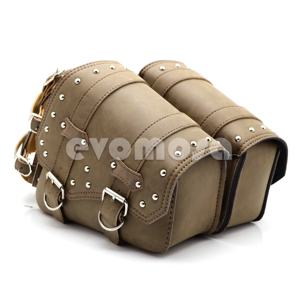 sacoche universelle en cuir pu pour moto, sacoche de dégager pour sportster xl883 xl1200 iron ocia, sacs à outils