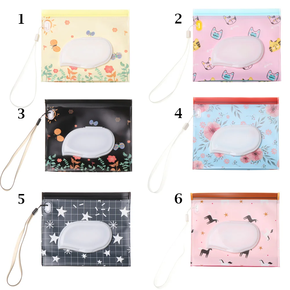 sac de lingettes humides pour bébé, 1 pièce, boîte à mouchoirs à couverture rabattable, pochette cosmétique utile à la mode, produit pour bébé, mallette de transport pour poussette, accessoires
