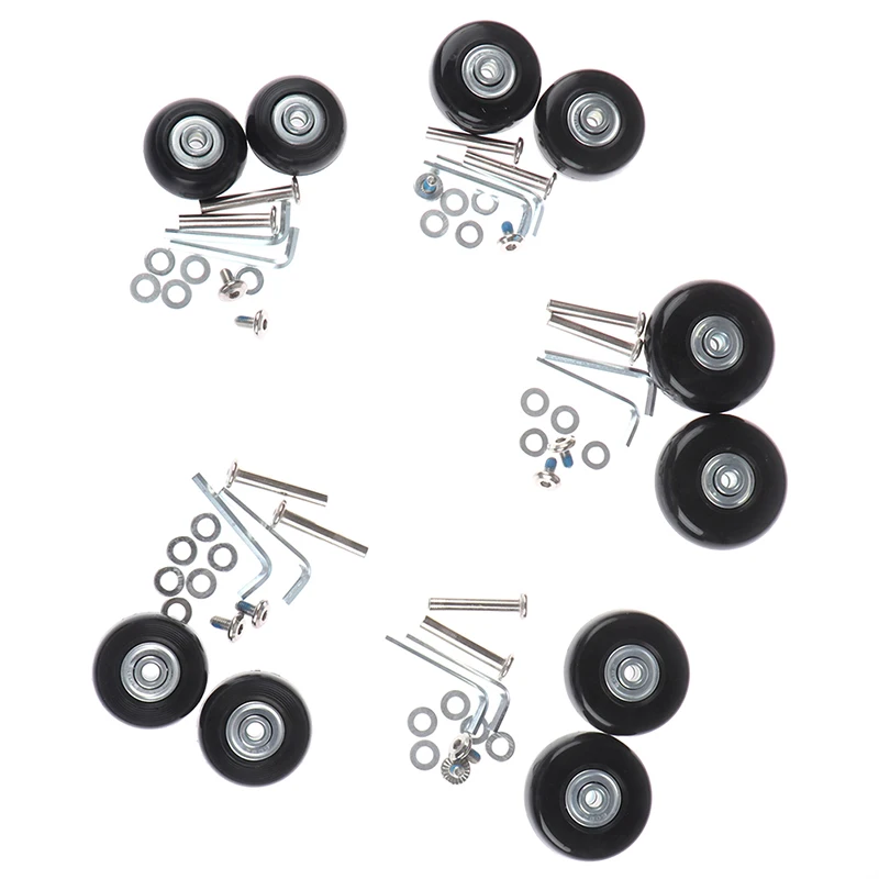 roue à vis de remplacement pour valise, 40/43/45/50/54mm, essieux durables, coulissants, flexibles