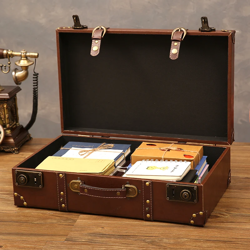 valise de luxe vintage en cuir rouge personnalisée, coffre de voyage, valise à bagages, mode, grande capacité, rangement de vêtements, boîte d'accessoires