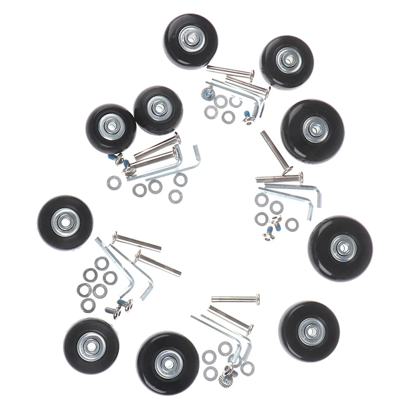 roue à vis de remplacement pour valise, 40/43/45/50/54mm, essieux durables, coulissants, flexibles