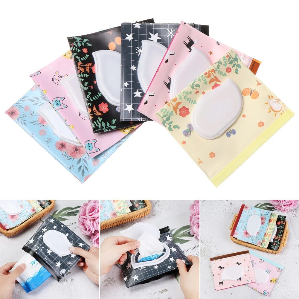 sac de lingettes humides pour bébé, 1 pièce, boîte à mouchoirs à couverture rabattable, pochette cosmétique utile à la mode, produit pour bébé, mallette de transport pour poussette, accessoires