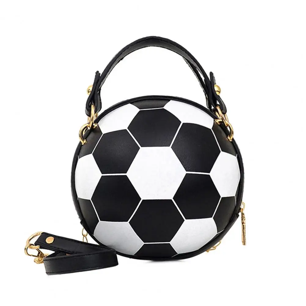 sac à main chic pour femmes, rond, basket ball, football, en forme de baril, sac à bandoulière en faux cuir