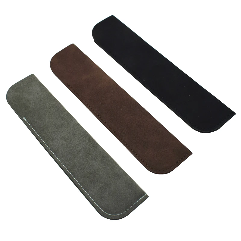 porte crayon souple pour un stylo, trousse à crayons en cuir pu, matériel d'écriture, sac de rangement de papeterie, fournitures scolaires et de bureau, cadeau