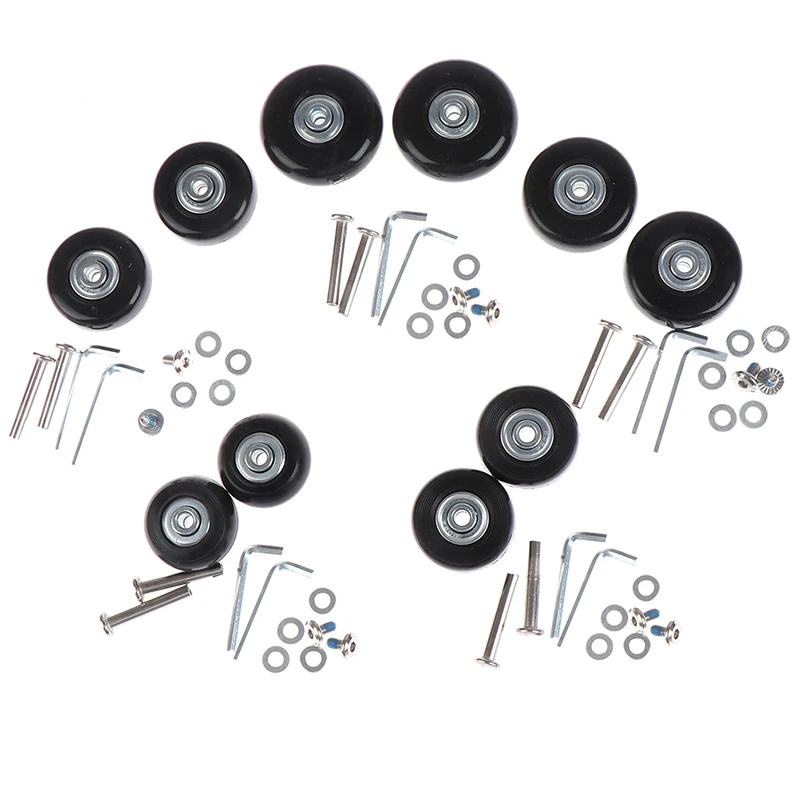 roue à vis de remplacement pour valise, 40/43/45/50/54mm, essieux durables, coulissants, flexibles