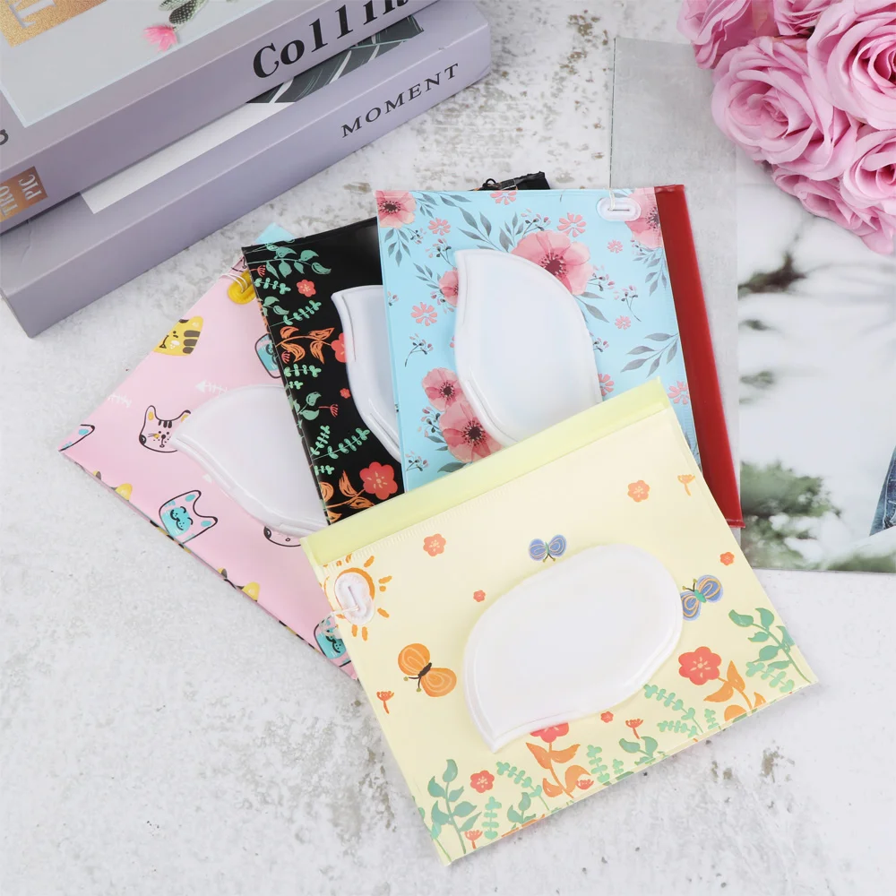 sac de lingettes humides pour bébé, 1 pièce, boîte à mouchoirs à couverture rabattable, pochette cosmétique utile à la mode, produit pour bébé, mallette de transport pour poussette, accessoires