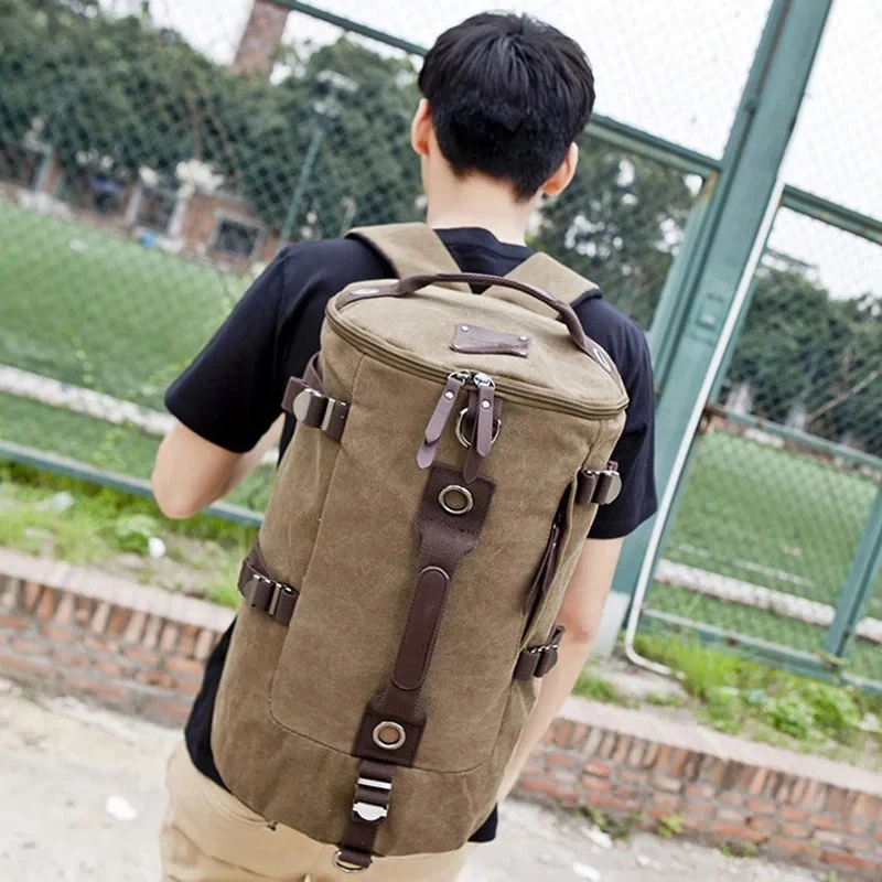 sac à dos de voyage en toile pour hommes, sac à roulettes, grande capacité, sacs à intervalles, valise sr