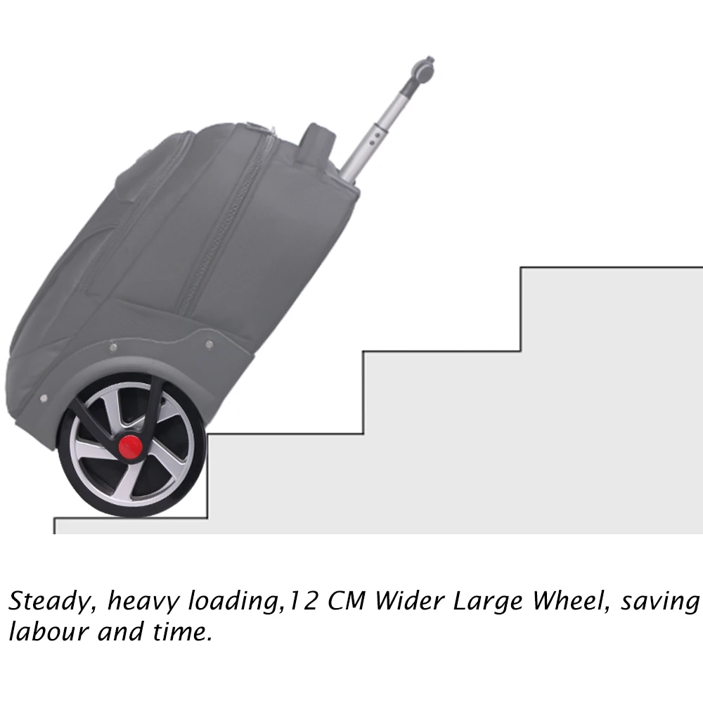 dernière marque mise à niveau valise trolley sac avec grande roue voyage sac à bandoulière nouveau voyage hommes/femmes bagage à main valise d'embarquement