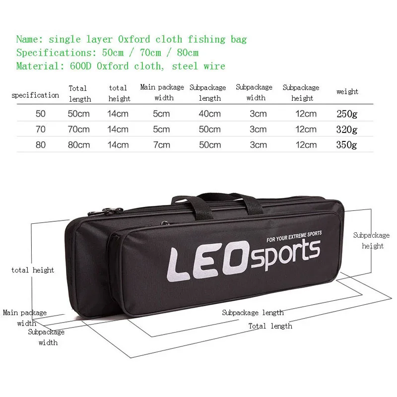 sac de pêche pliable portable, étuis de transport en toile, outils de pêche à la carpe, sac à dos, sacs de rangement pour poisson, étui pour matériel pesca 50 70 80cm