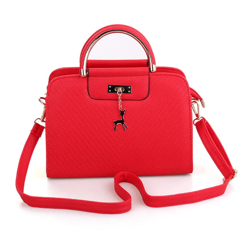 sac à main en cuir de grande capacité pour femmes, nouveaux sacs à bandoulière décontractés fourre tout simple poignée supérieure, sacs à main décor de cerf