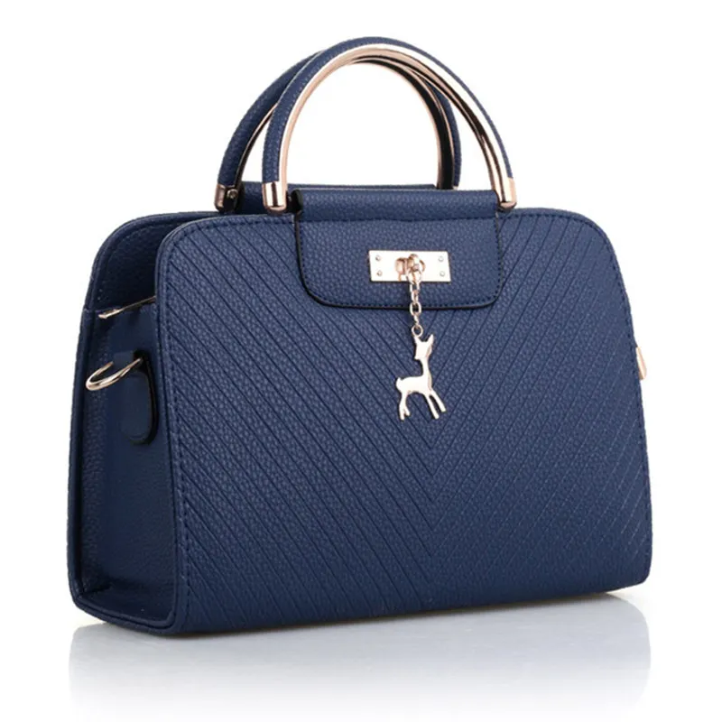 sac à main en cuir de grande capacité pour femmes, nouveaux sacs à bandoulière décontractés fourre tout simple poignée supérieure, sacs à main décor de cerf