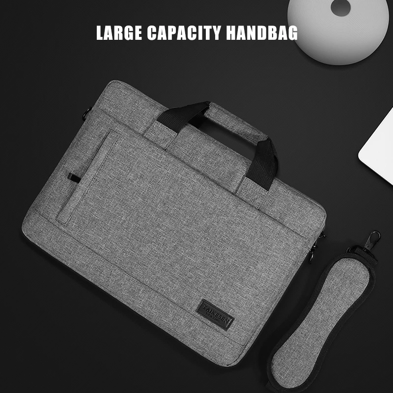 sac pour ordinateur portable, sac à main à bandoulière pour m1 m2 14 15 15.6 17 pouces macbook air pro 13.3 huawei asus dell, porte documents pour ordinateur portable