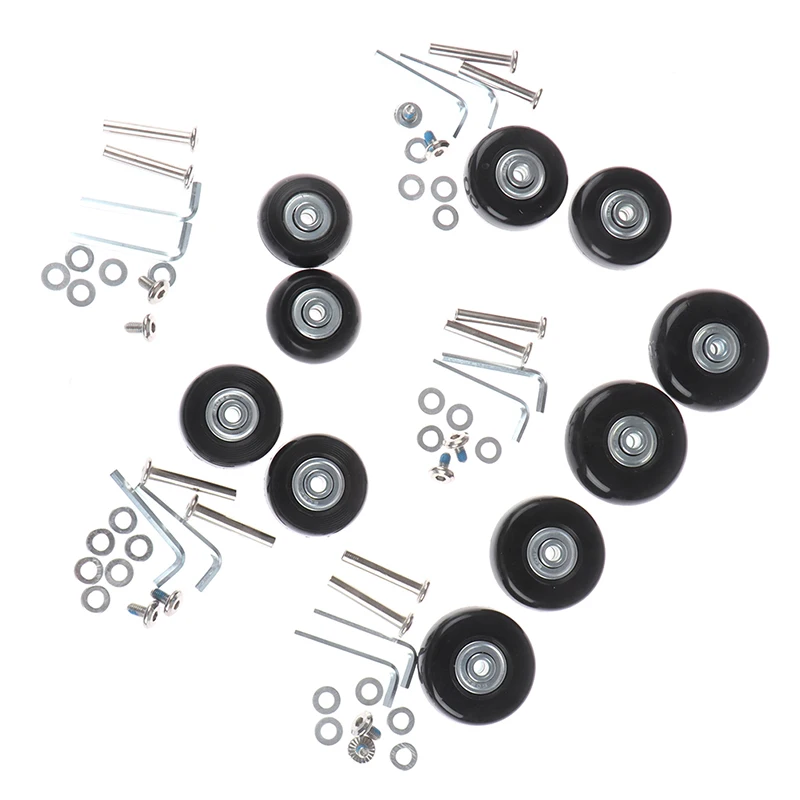 roue à vis de remplacement pour valise, 40/43/45/50/54mm, essieux durables, coulissants, flexibles