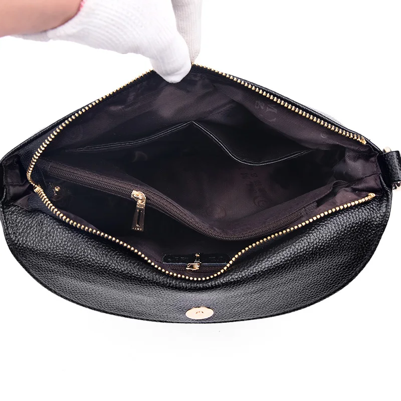 sac à bandoulière en cuir souple pour femmes, sacoche de luxe de bonne qualité, sac à rabat décontracté à la mode