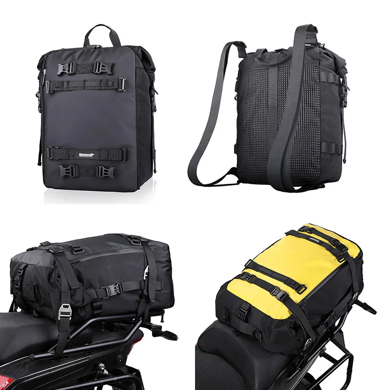 pack de bagages pour moto, sac de siège arrière multifonction étanche pour motocross 10l 20l 30l, sac à dos d'équitation en plein air