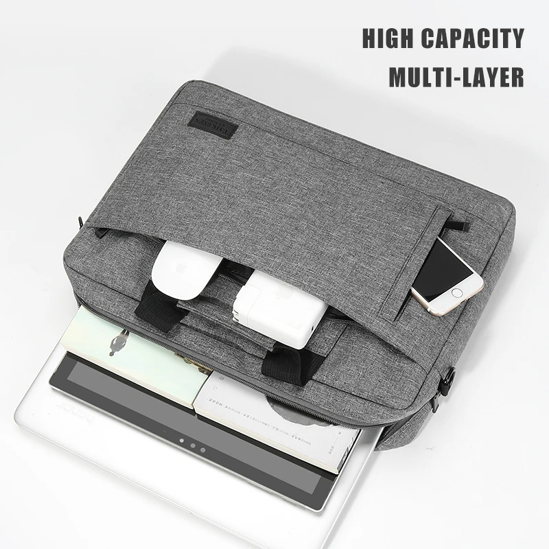 sac pour ordinateur portable, sac à main à bandoulière pour m1 m2 14 15 15.6 17 pouces macbook air pro 13.3 huawei asus dell, porte documents pour ordinateur portable
