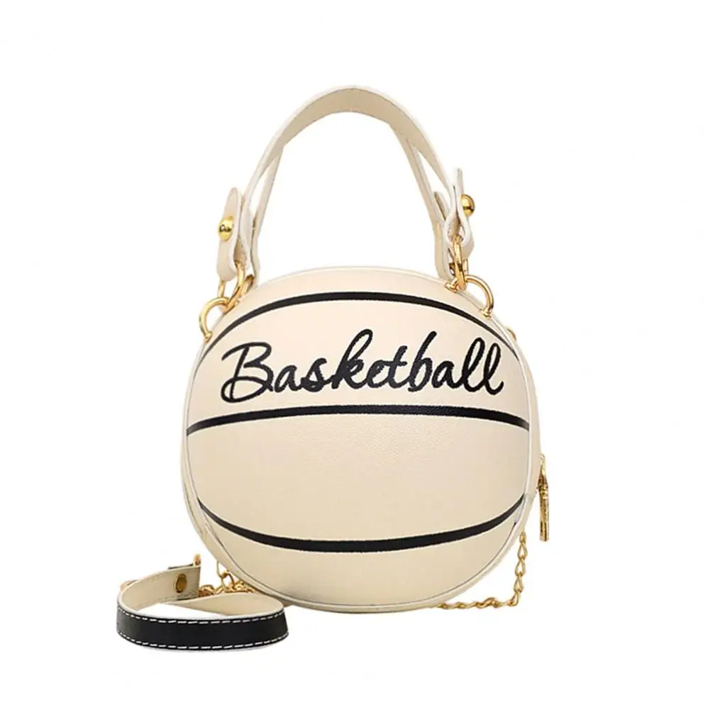 sac à main chic pour femmes, rond, basket ball, football, en forme de baril, sac à bandoulière en faux cuir