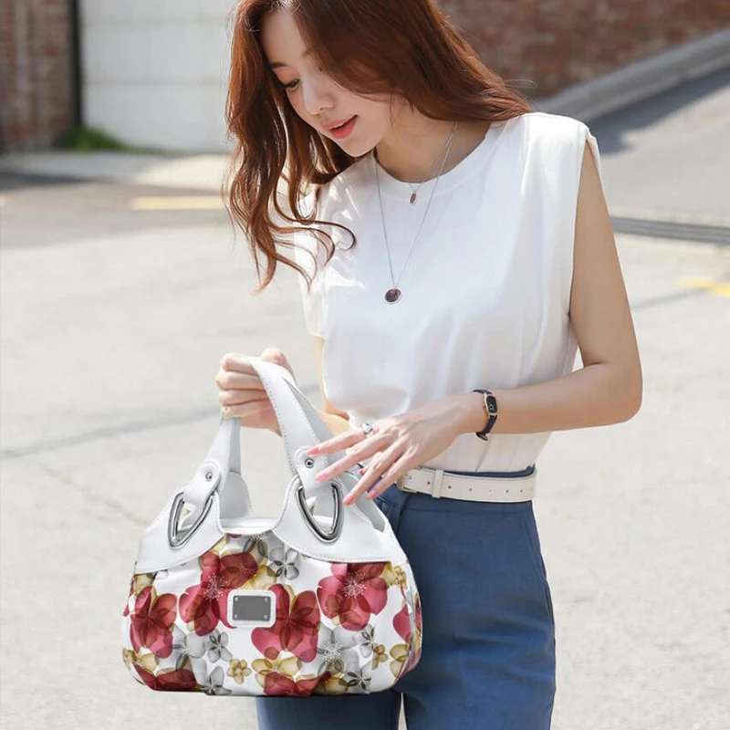 sac à main de luxe en cuir pu pour femmes, design floral, poignée supérieure, sacs à bandoulière, sacoche, fourre tout