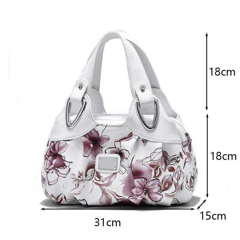 sac à main de luxe en cuir pu pour femmes, design floral, poignée supérieure, sacs à bandoulière, sacoche, fourre tout
