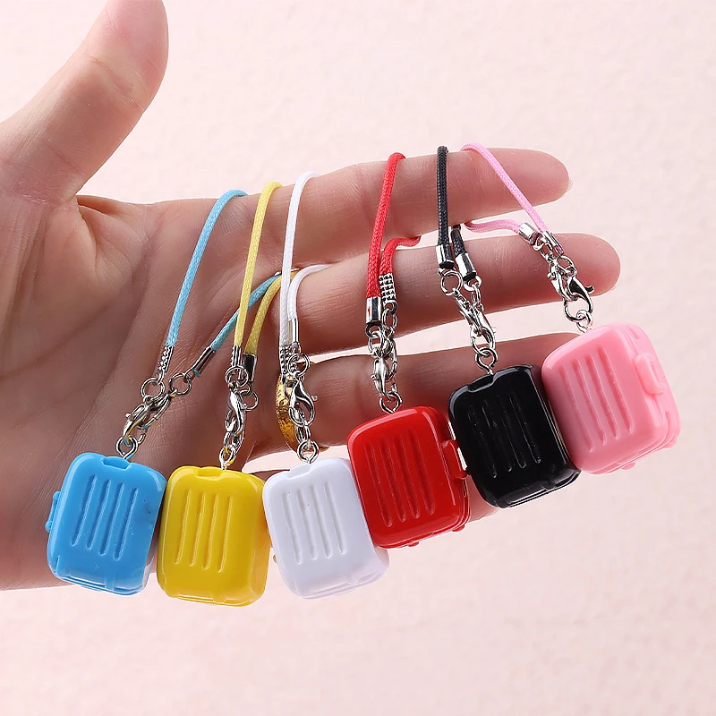 3 pièces mini poupée valise pendentif poupée décor accessoires dessin animé pendentif maison de poupée valise décoration enfants jouets