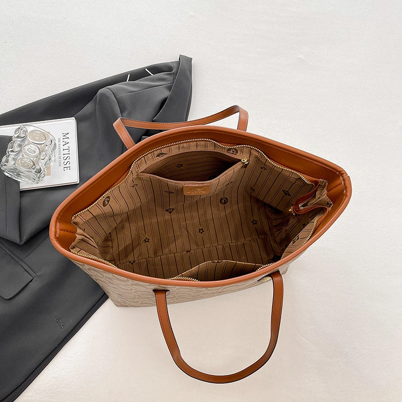sac à main en cuir pour femmes, élégant, classique, sac à bandoulière de luxe avec fermeture éclair, avec logo de lettre de styliste