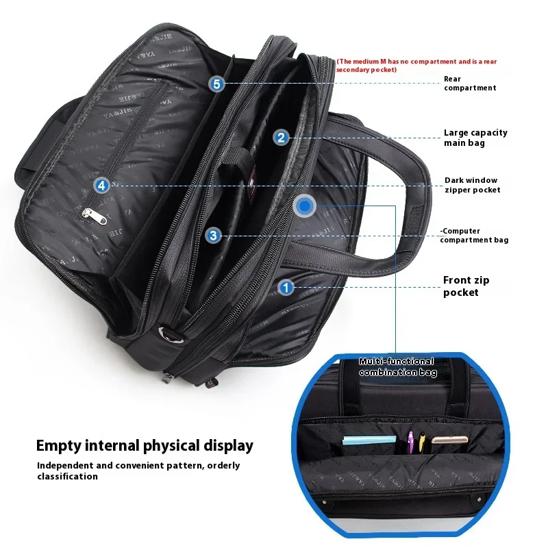 sac à main en toile de grande capacité pour homme, sacoche d'affaires, pour ordinateur portable, 14, 15.6, 17 pouces, 19