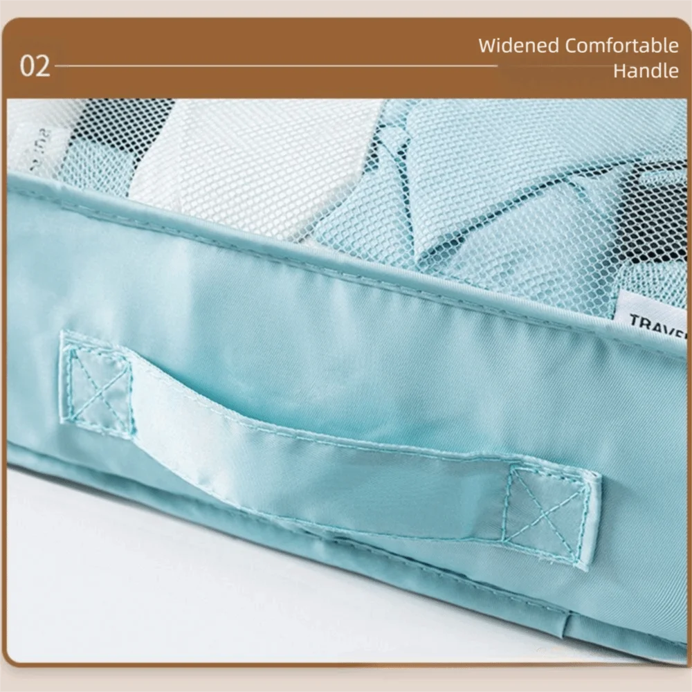 ensemble d'organisateurs de voyage pliables, 8 pièces, valise étanche de grande capacité, cubes d'emballage portables de différentes tailles, pochette pour valise et chaussures