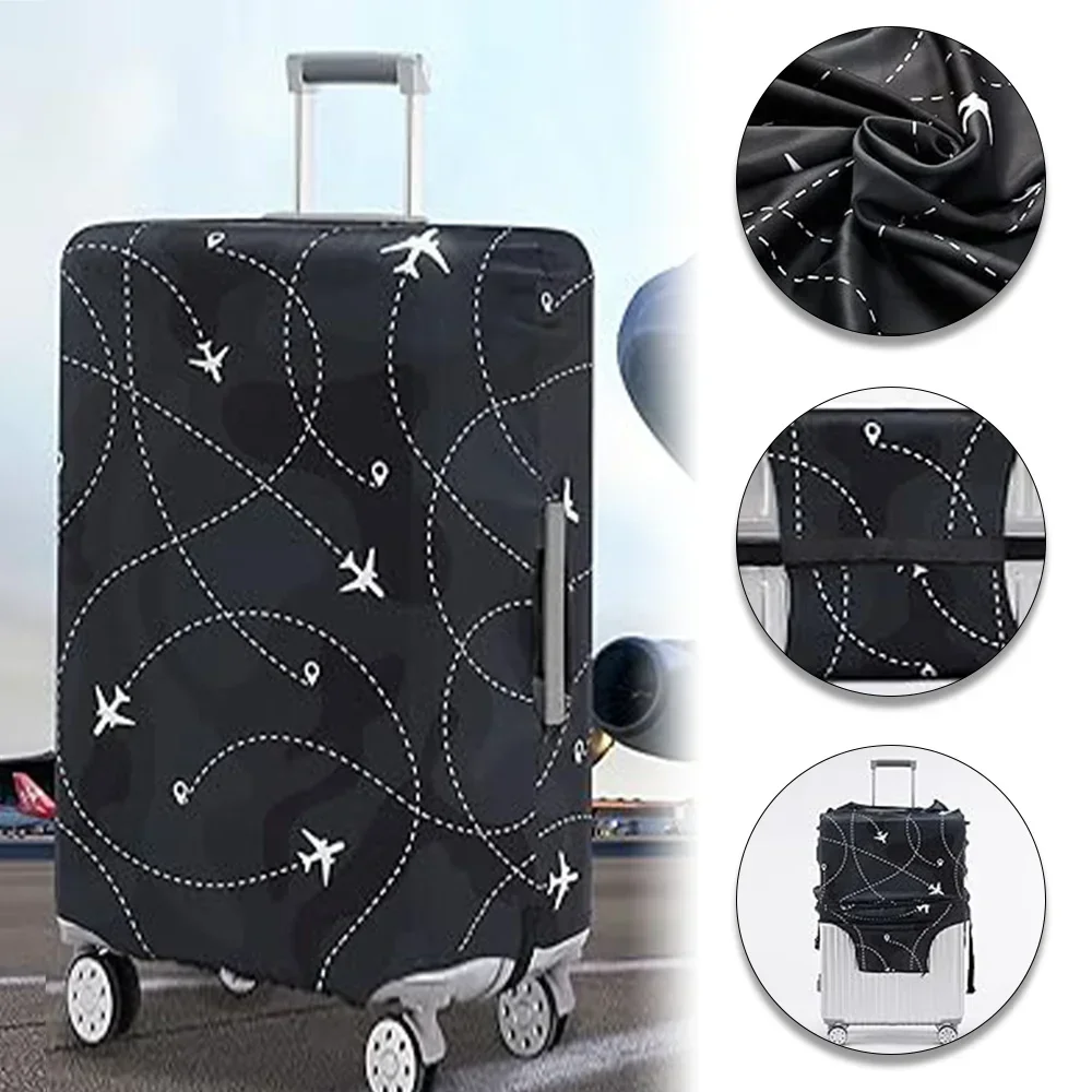 l'ensemble de valises de voyage convient aux housses en tissu extensible de 18 à 32 pouces, accessoires de voyage, housses de protection des bagages, impression d'ours