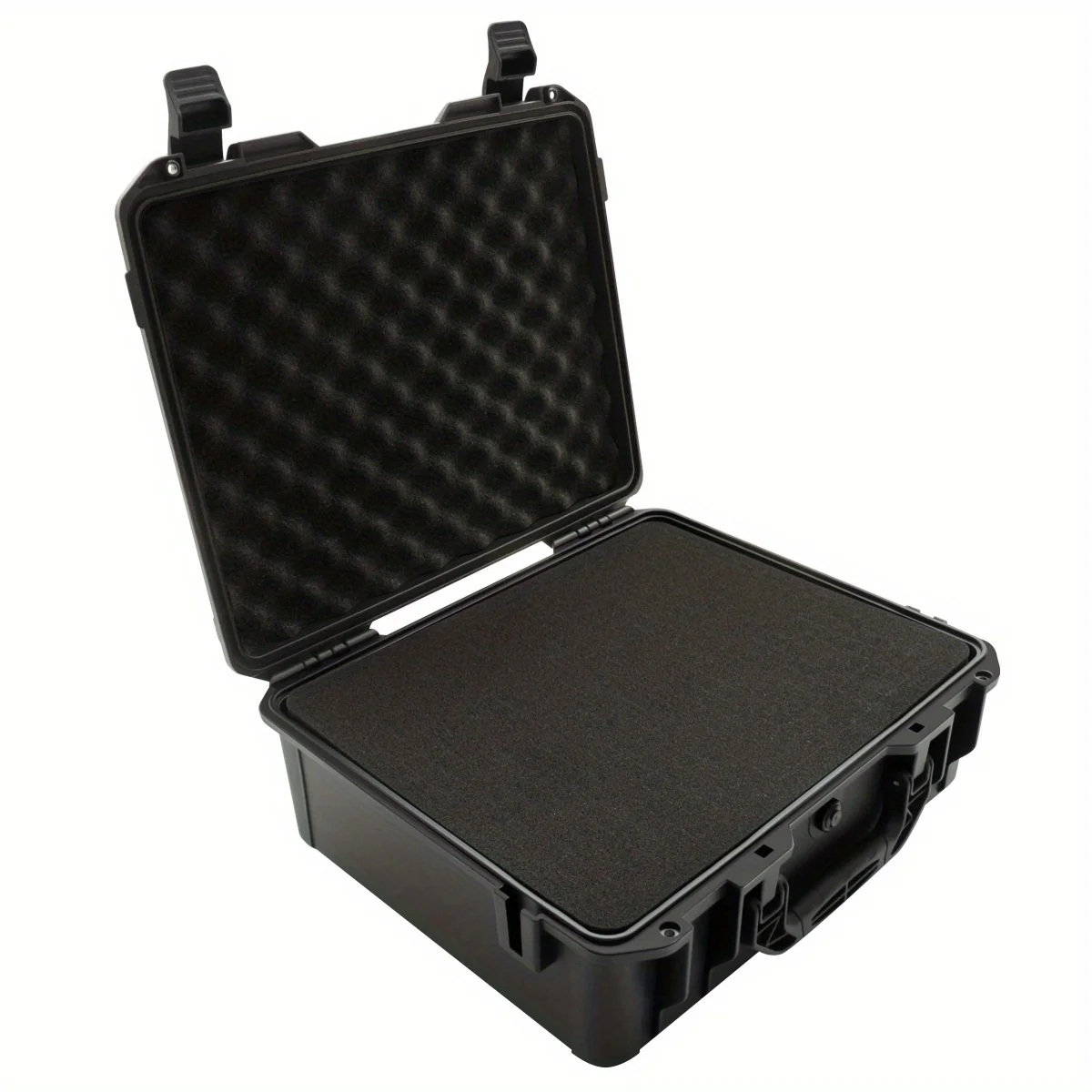 valise noire étanche et durable pour appareil photo/outils, intérieur en mousse personnalisable, portable, mallette de rangement sûre, étui résistant aux chocs