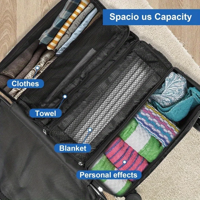 organisateur de valise, organisateur de bagages de voyage de grande capacité, étagère suspendue, emballage cube placard, sacs de rangement pliables suspendus