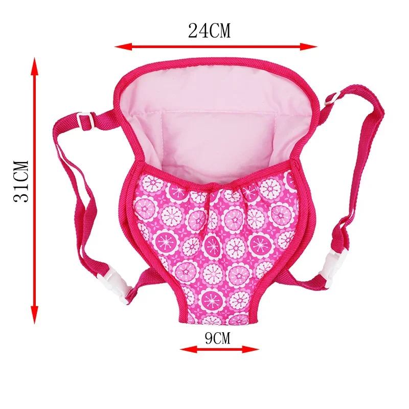 sac à dos de poupée pour poupées de 43cm, mini sac de transport, costume pour bébé né, adapté aux poupées de 18 pouces, cadeau d'anniversaire pour fille américaine