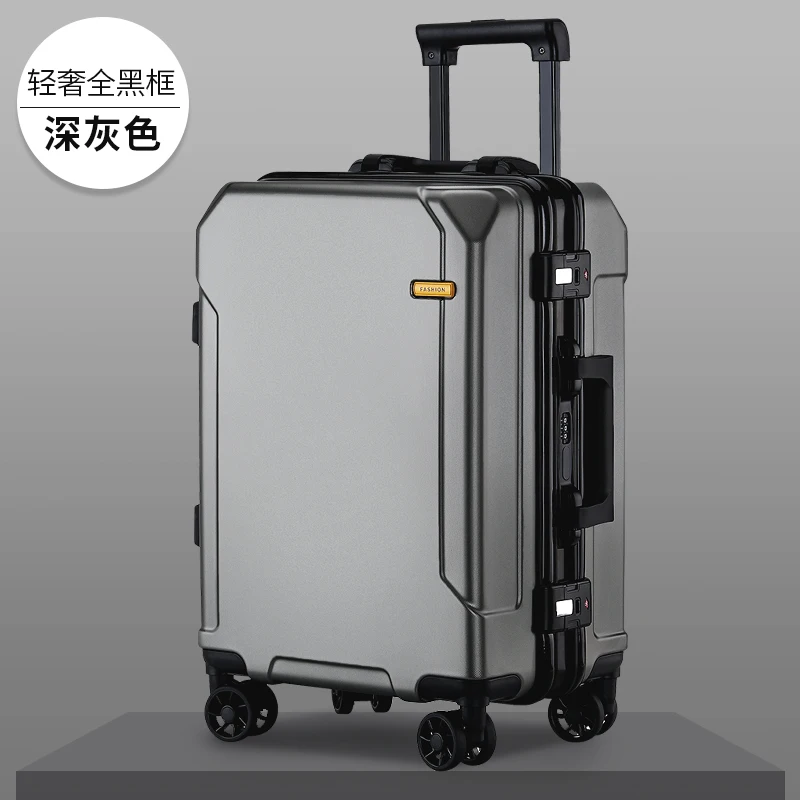 bagage de voyage tendance de la mode valise de 24 pouces cadre en aluminium boîtier de chariot pour hommes et femmes petite valise de cabine de 20 pouces