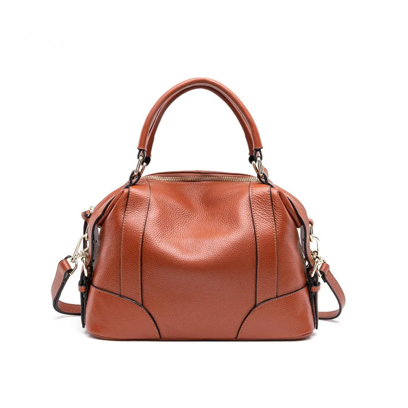 Sac fourre-tout à poignée supérieure pour femmes, sac à main de luxe en cuir véritable, sac à bandoulière polyvalent de haute qualité à une épaule