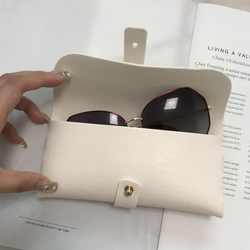 Étui souple pour lunettes de soleil en cuir pu, pochette à bijoux, mode hommes et femmes, boîte à lunettes de soleil, sac cadeau souple, grande taille