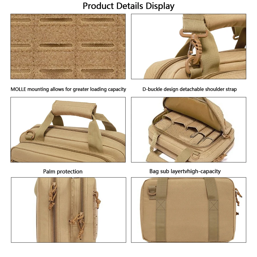 sac à main multifonctionnel avec plusieurs couches de poches, tissu durable et renforcé
