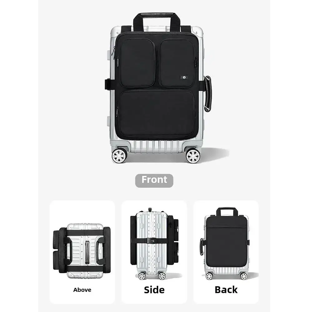 valise d'embarquement à bretelles réglables, sac suspendu, valise amovible, sac à main supplémentaire avec poignée en pu multifonctionnelle