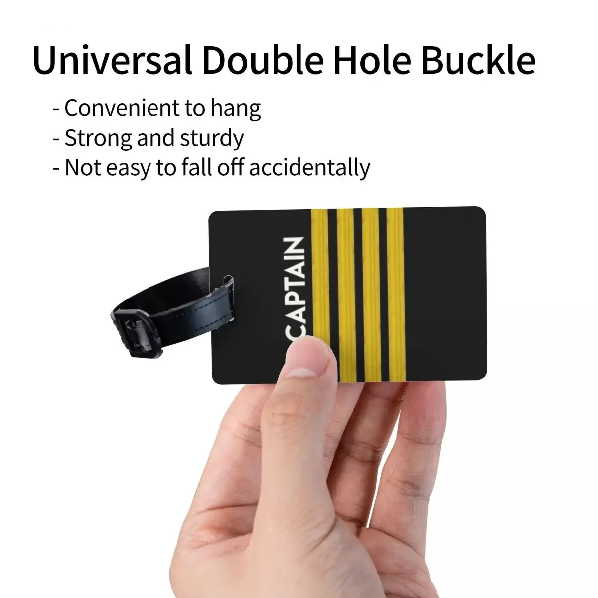 Étiquettes de bagage de capitaine d'épaules strihear pour les valises, couverture de confidentialité de pilote de vol, étiquette d'identification