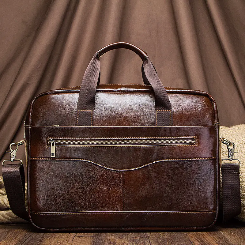véritable cuir hommes porte documents portable bureau sac à main pour pochette d'ordinateur de haute qualité affaires messager sacs à bandoulière voyage