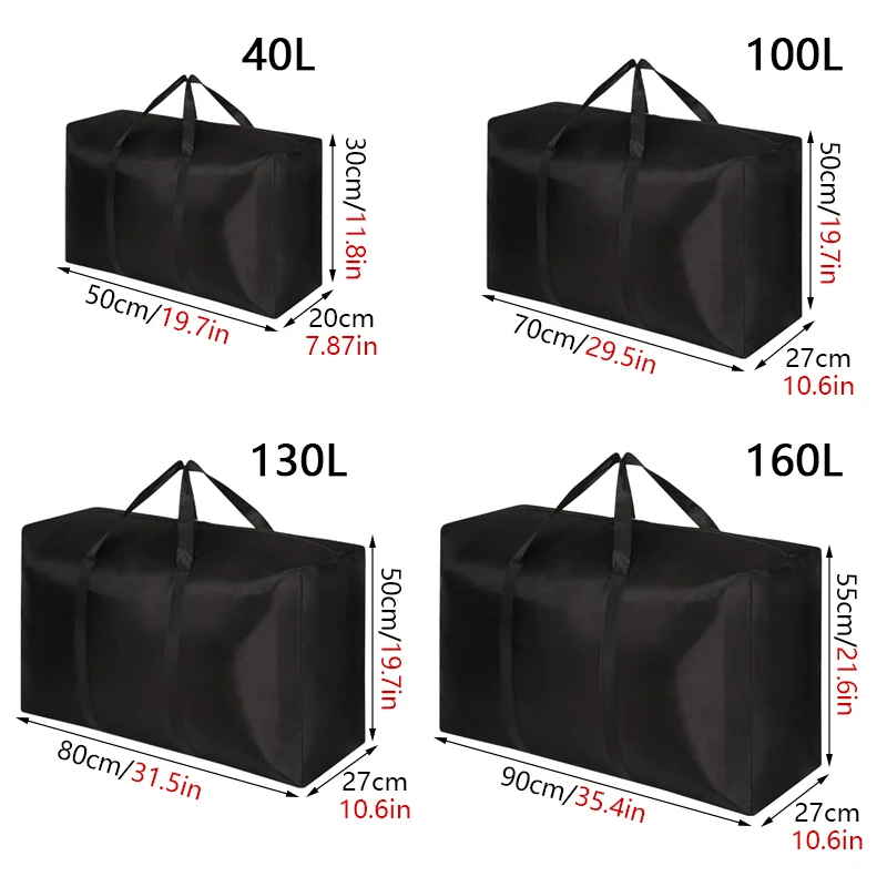 sacs à bagages mobiles imperméables extra larges, sac de rangement pour vêtements et couette, sac de voyage robuste pour chien mobile, sac de sport permettant de gagner de l'espace