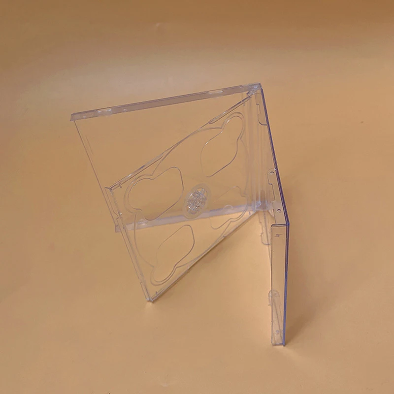 boitier carré transparent pour cd astronomique africcd, étui en plastique pp laiteux, capacité 2 disques 14.2cm x 12.4cm x 1.0cm