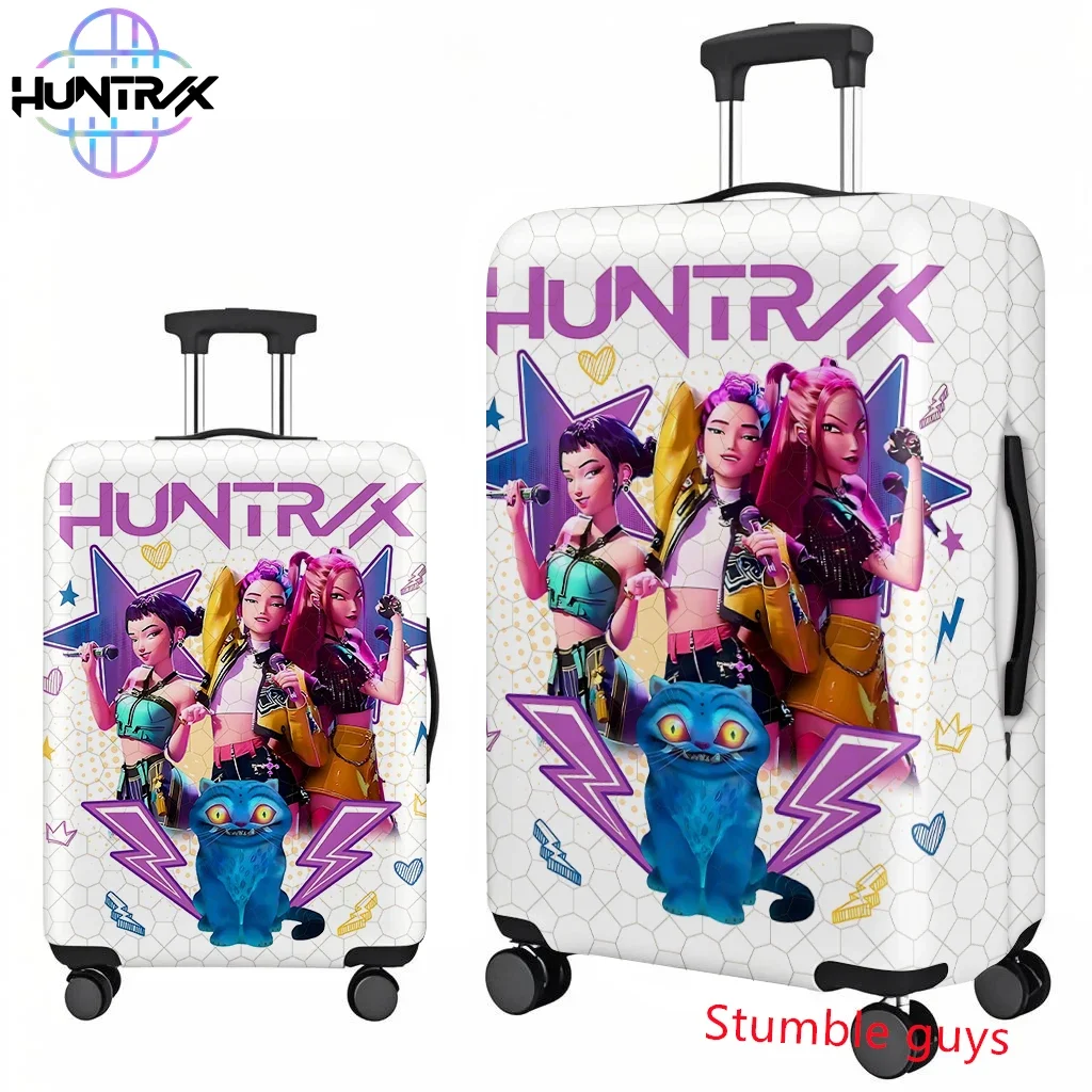 housse de bagage demon hunters anime kpop, convient aux valises de 18 à 32 pouces, protection de voyage souple