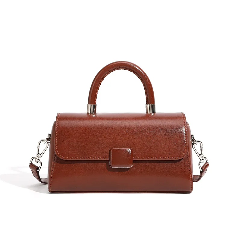 sac à main en cuir véritable pour femmes, sac polyvalent à la mode 2025, sac à bandoulière simple haut de gamme de niche de luxe léger